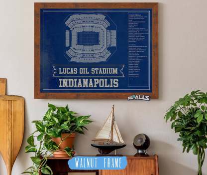 Lucas Oil Stadium Team Color - Vintage Football Print