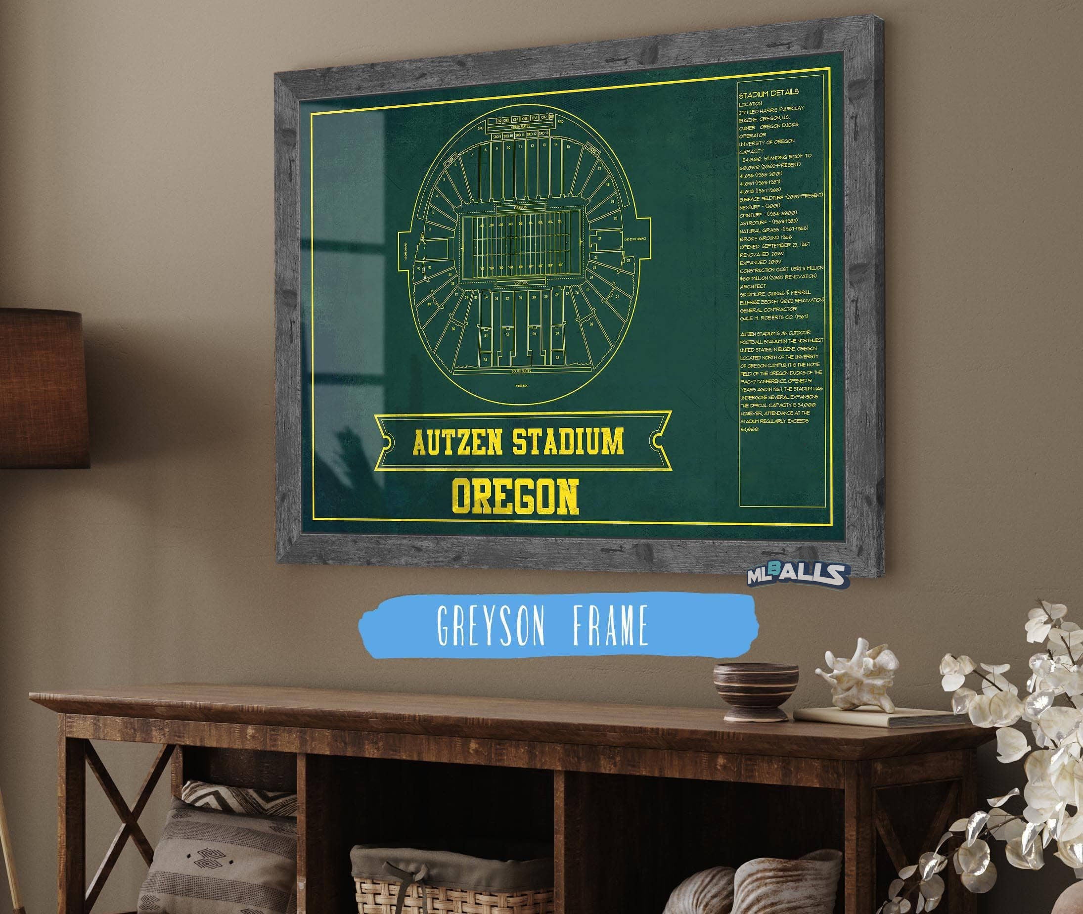 Autzen Stadium-Football Fan Print