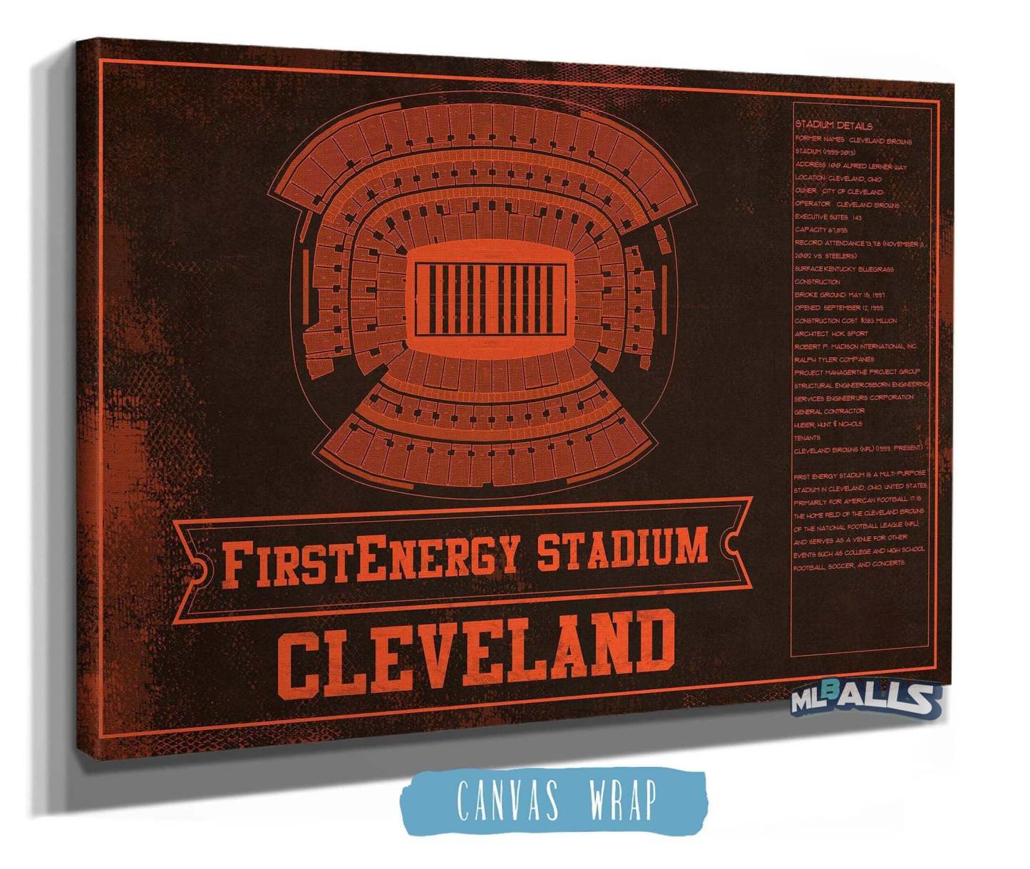 FirstEnergy Stadium - Vintage Football Art Print