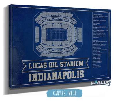 Lucas Oil Stadium Team Color - Vintage Football Print