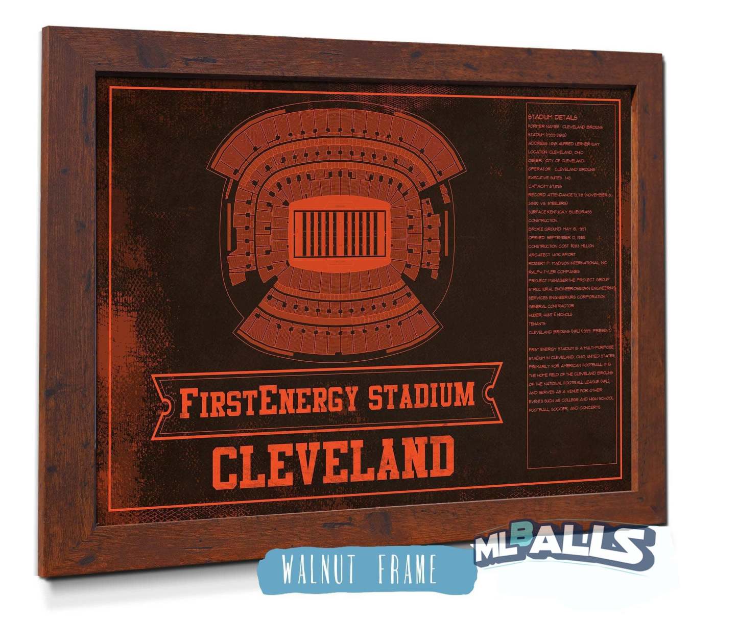 FirstEnergy Stadium - Vintage Football Art Print