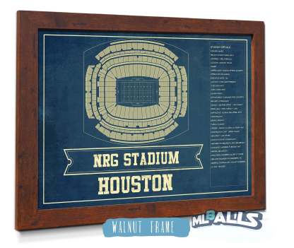 NRG Stadium Seating Chart - Vintage Football Print
