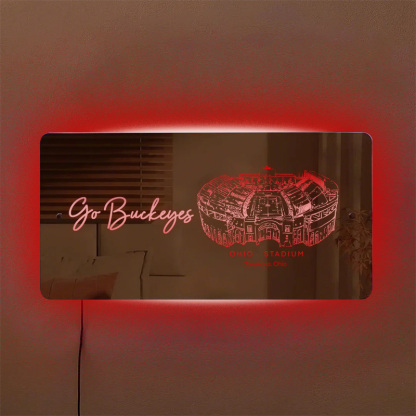 Ohio Stadium Mirror Light-Gifts For Sports Lovers