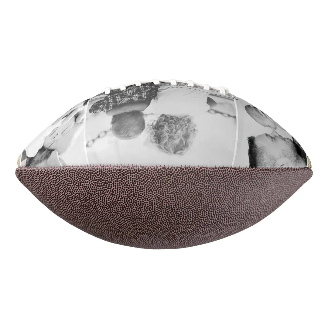 Rustic Best Dad Ever Father`s Day 3 Photo Collage Football