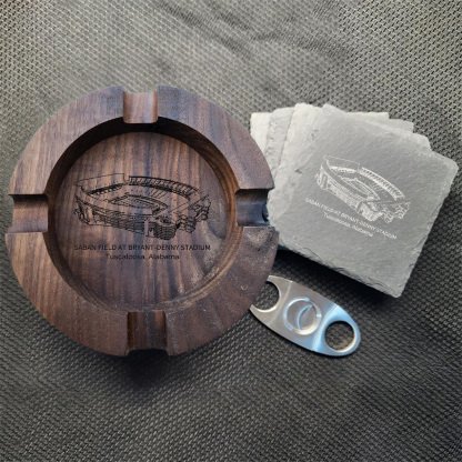 Saban Field At Bryant–Denny Stadium Walnut Cigar Ash Tray