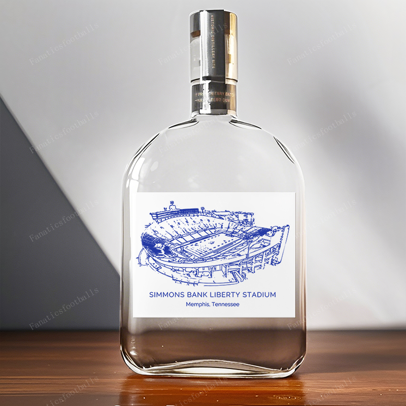 Simmons Bank Liberty Stadium-Memphis Tigers Whiskey Bottles