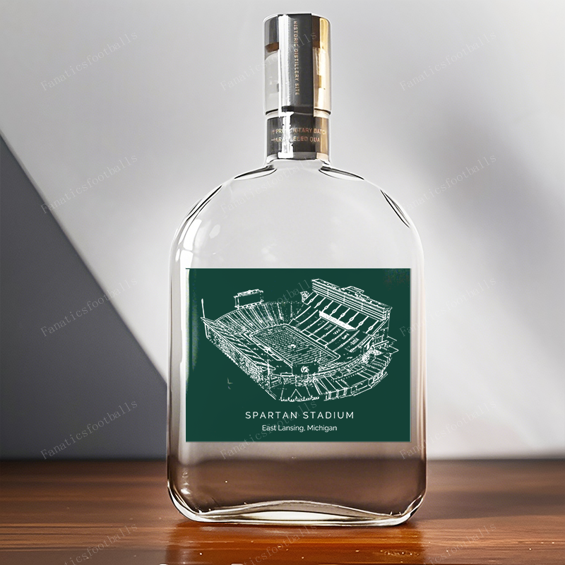 Spartan Stadium-Michigan State Spartans Whiskey Bottles
