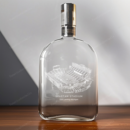 Spartan Stadium-Michigan State Spartans Whiskey Bottles