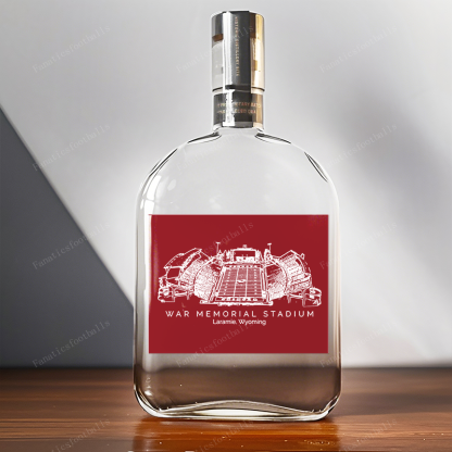 War Memorial Stadium-Arkansas Razorbacks Whiskey Bottles