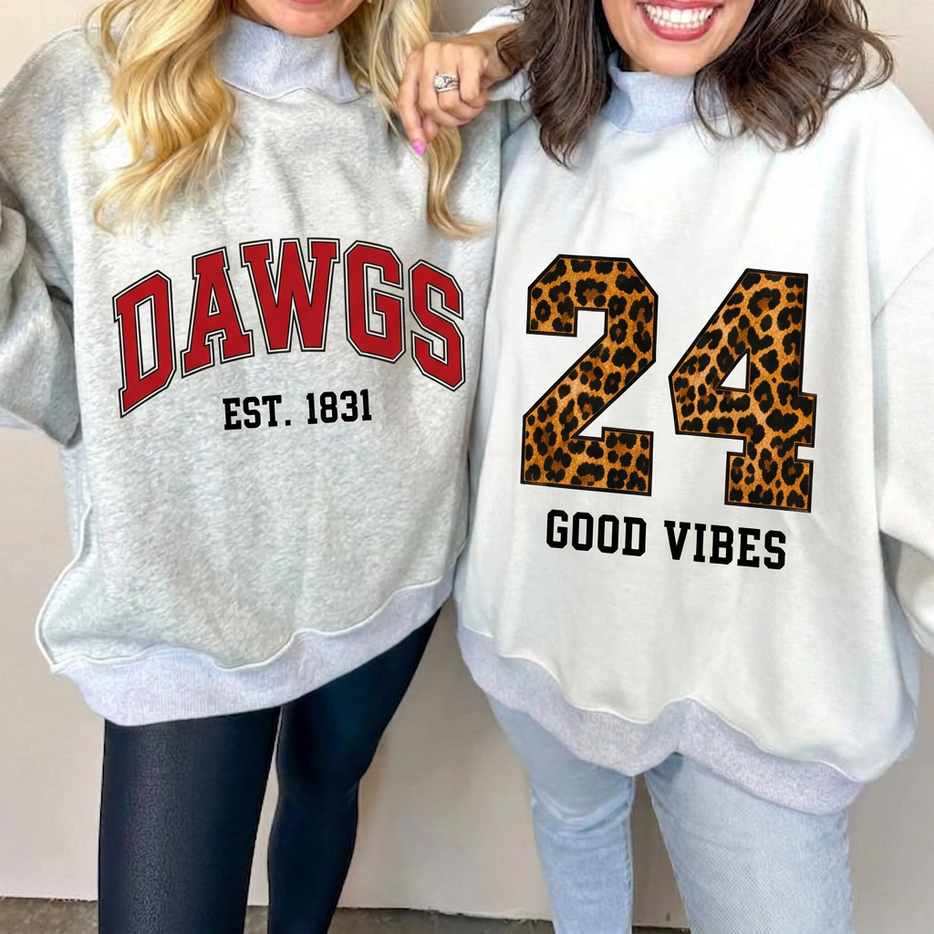 Custom Reversible Mockneck Sweatshirt, Personalized Team Name & Number Game Day Pullover