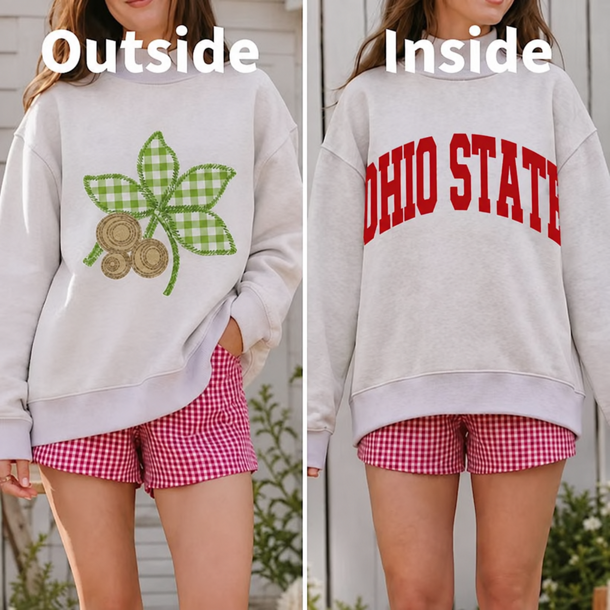Custom Reversible Mockneck Sweatshirt with Mascot Graphic & Team Text-College Game Day