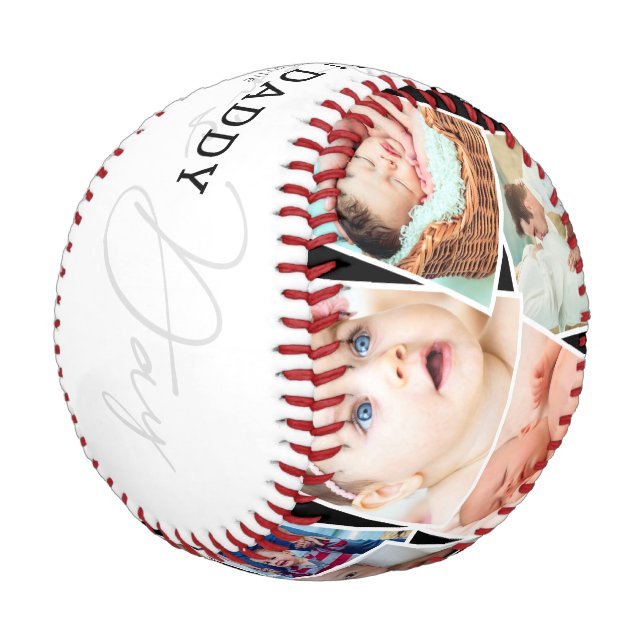 First Father's Day Daddy Photo Baseball