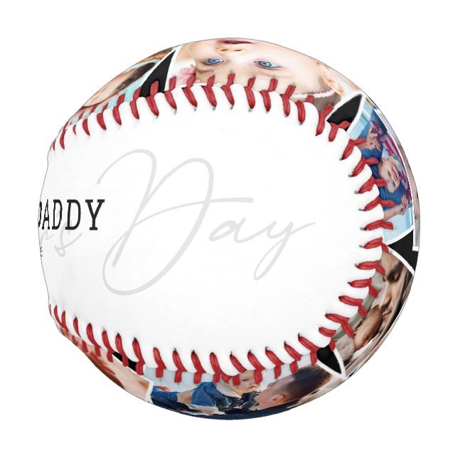 First Father's Day Daddy Photo Baseball