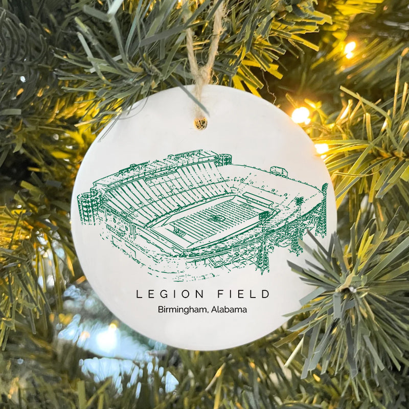 Legion Field College Football Ceramic Christmas Ornament
