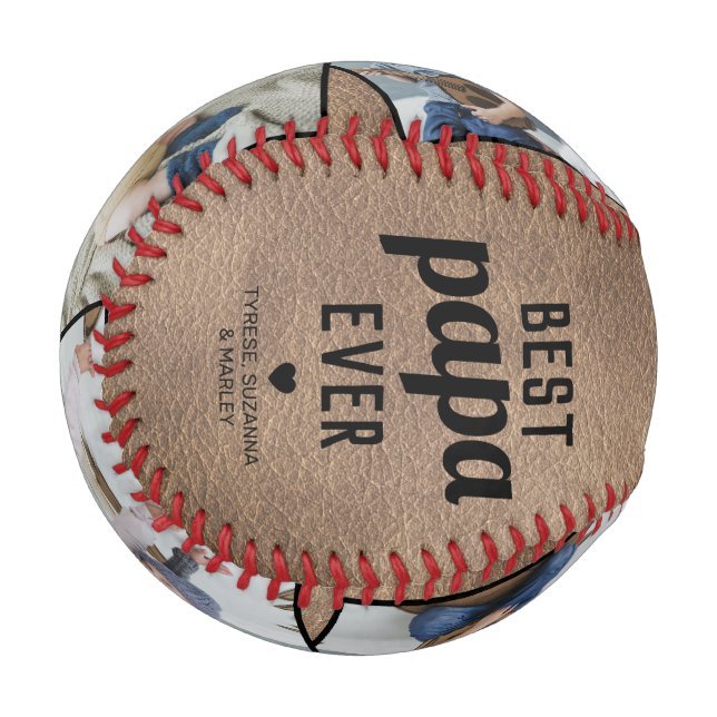 Vintage Best Papa Ever Memento Baseball