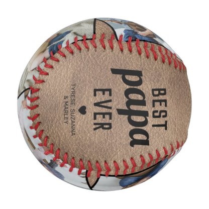 Vintage Best Papa Ever Memento Baseball