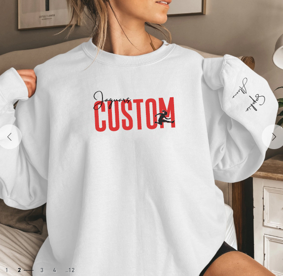 Custom Modern Sports Sweatershirt With Player's Name On The Sleeve