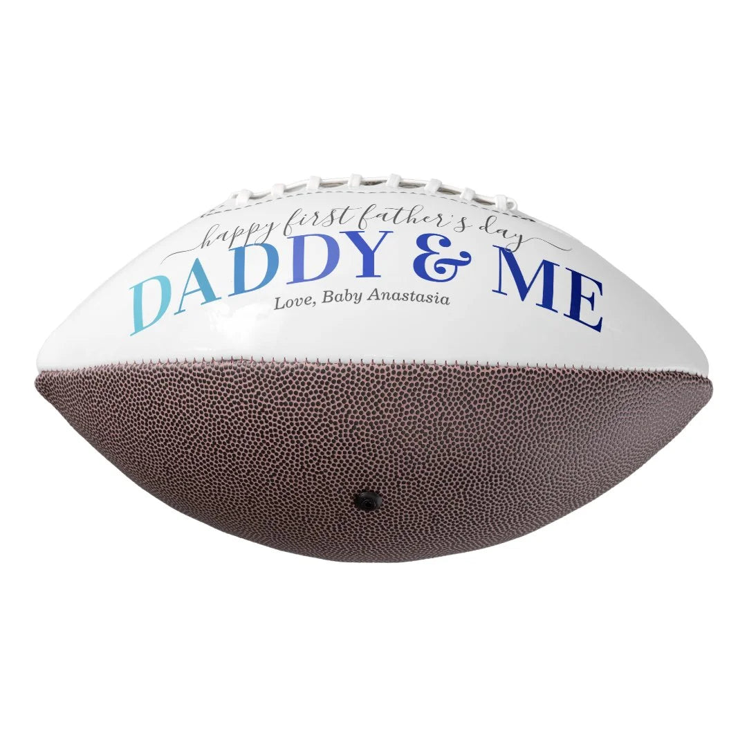First Father's Day Photo Collage Keepsake Football