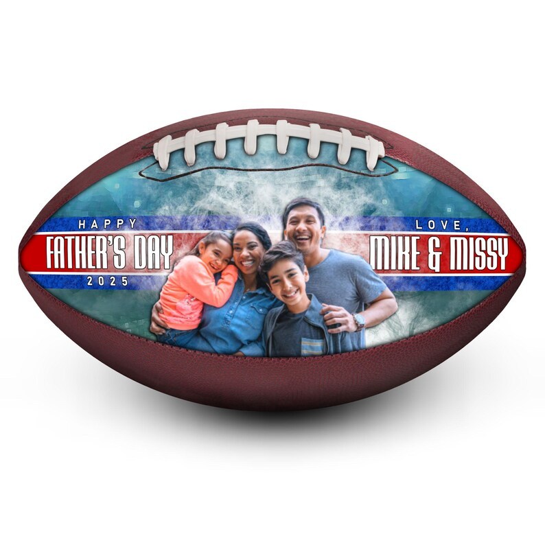 Custom Photo Football | Father's Day Football Gift | Gifts for Football Lovers