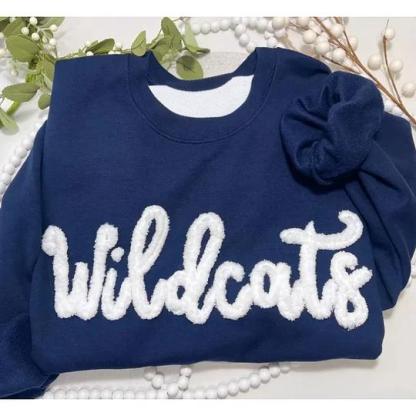 Custom Oversized Team Chenille Embroidered Sweatshirt