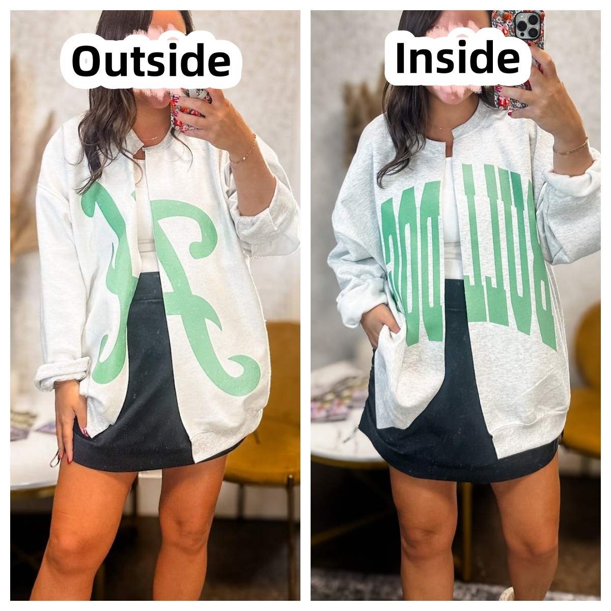 🏈📣 Game Day Spirit Double-Print Sweatshirt | Customizable