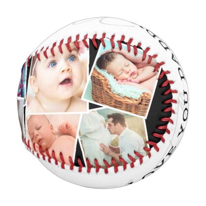 First Father's Day Daddy Photo Baseball