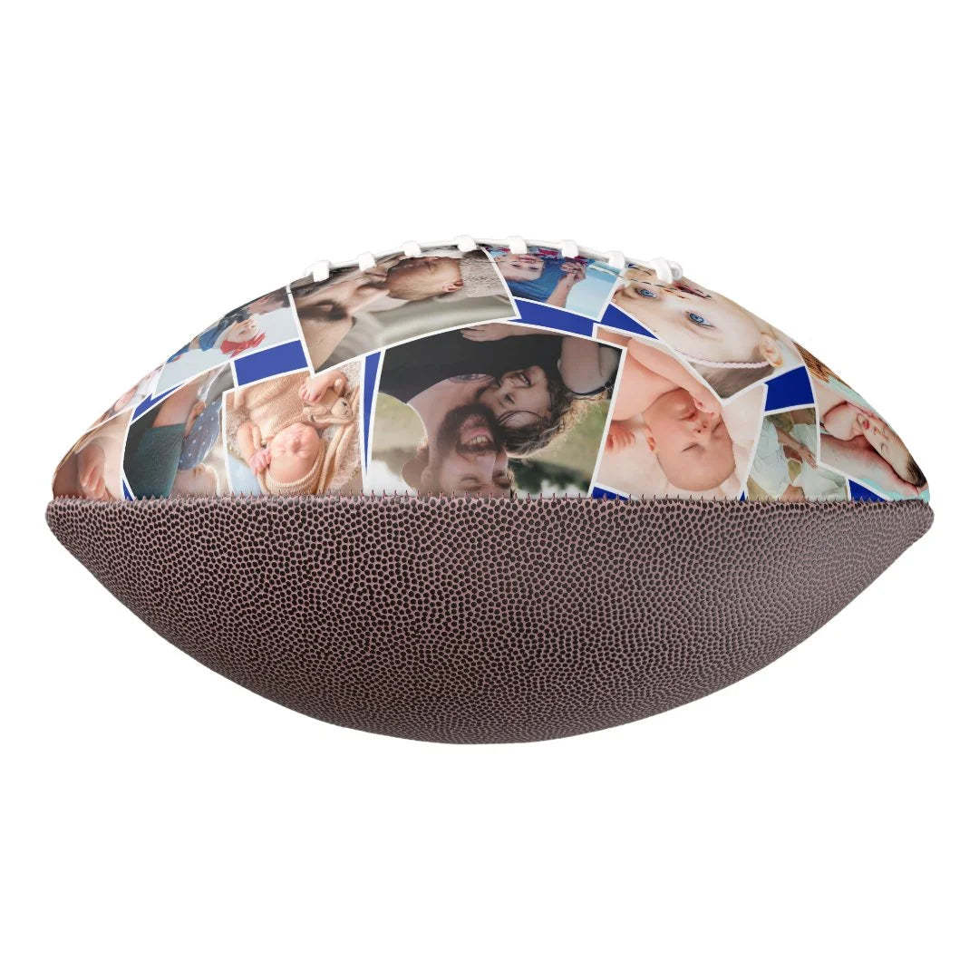 First Father's Day Photo Collage Keepsake Football