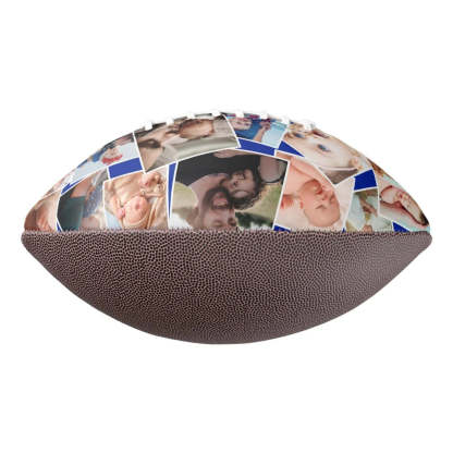 First Father's Day Photo Collage Keepsake Football