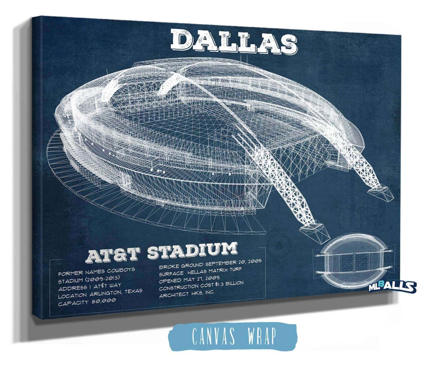 AT&T Stadium - Vintage Football Print
