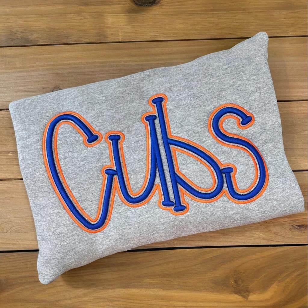 Custom Cropped Double 3D Puff Embroidered Sweatshirt