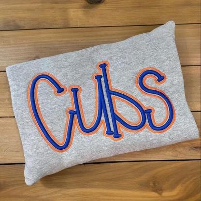 Custom Cropped Double 3D Puff Embroidered Sweatshirt