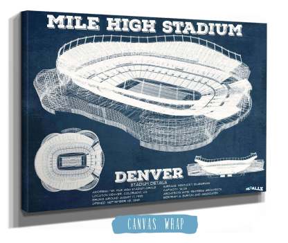 Mile High Stadium Football Print