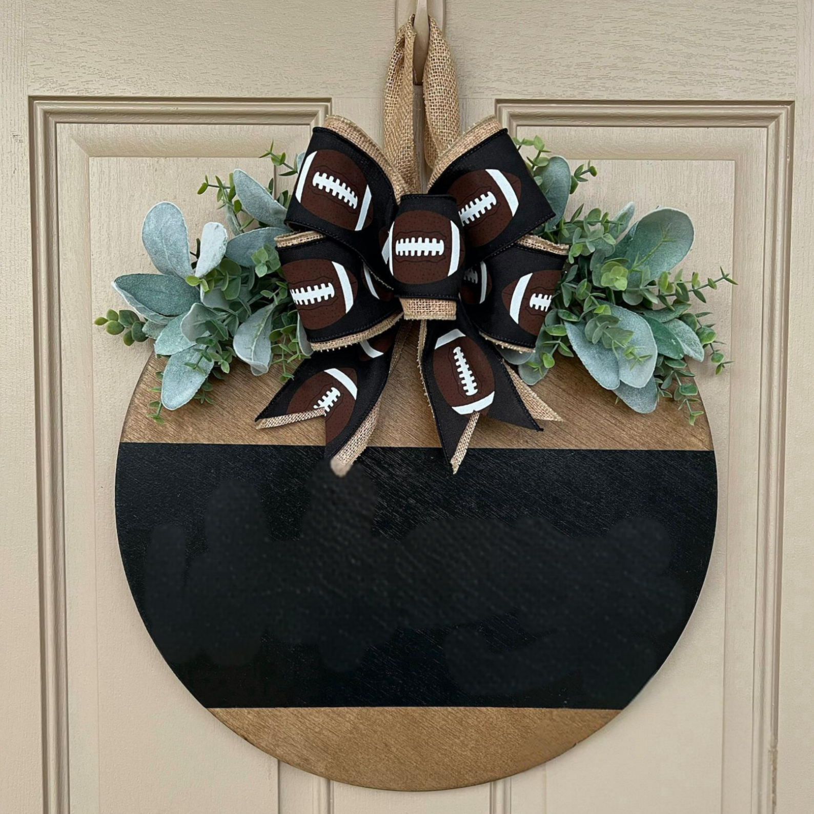 Ohio Stadium Front Door Decor, Football Family Sports Signage, Fall Door Decor