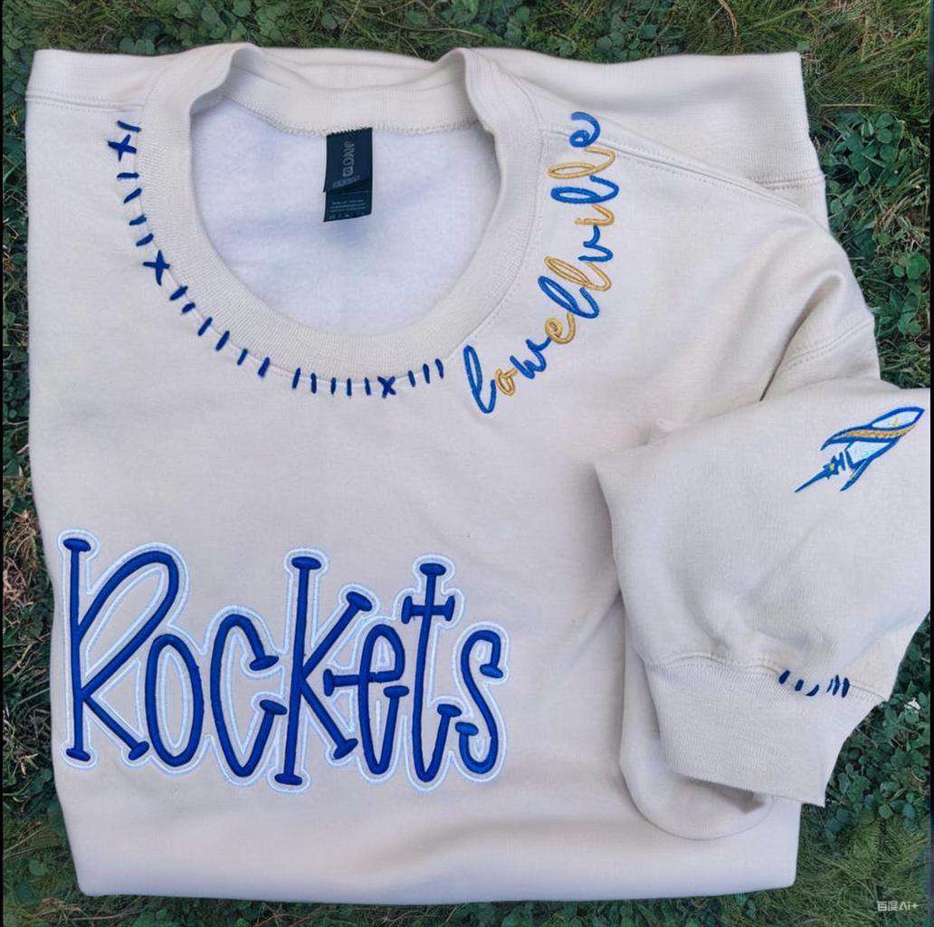 CUSTOM Football Team Sweatshirt | College Game Day | 3D Puff Embroidery