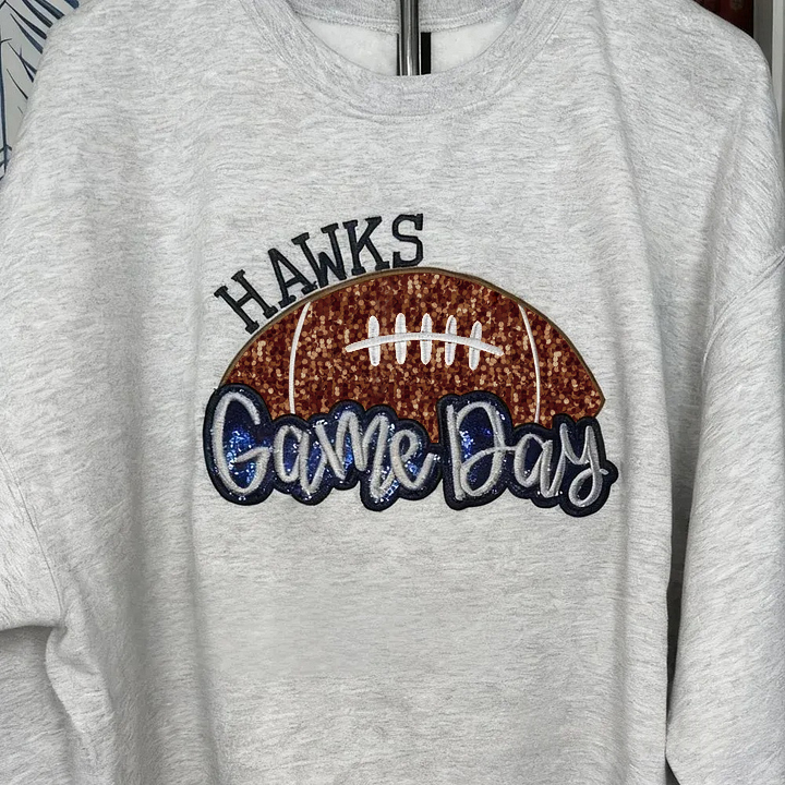 Personalized Football Sweatshirt With Side Bows Football Mom Game Day Sweatshirt