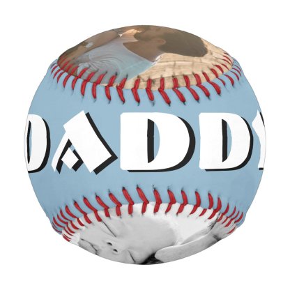 Daddy Dusty Blue Father`s Day 3 Photo Collage Baseball