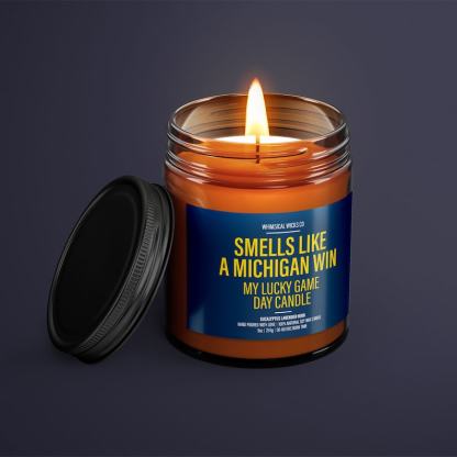 Smells Like A Michigan Win Candle | Unique Gift Idea | Football Candle | Michigan Wolverines | Game Day Decor | Sport Themed Candle