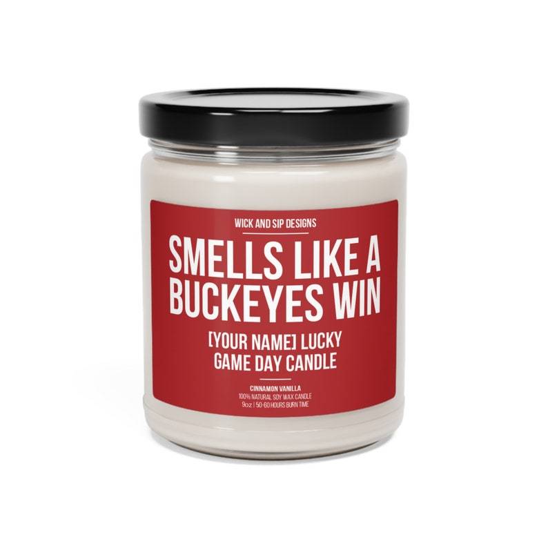 Personalized Smells like A Buckeyes Win Candle, Custom Ohio State Candle, Gift for Ohio State Fan, Lucky Candle, Gift for Buckeyes Fan