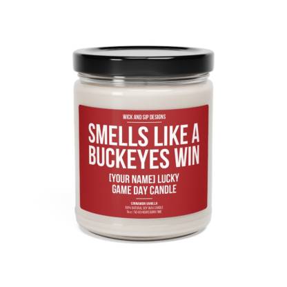 Personalized Smells like A Buckeyes Win Candle, Custom Ohio State Candle, Gift for Ohio State Fan, Lucky Candle, Gift for Buckeyes Fan