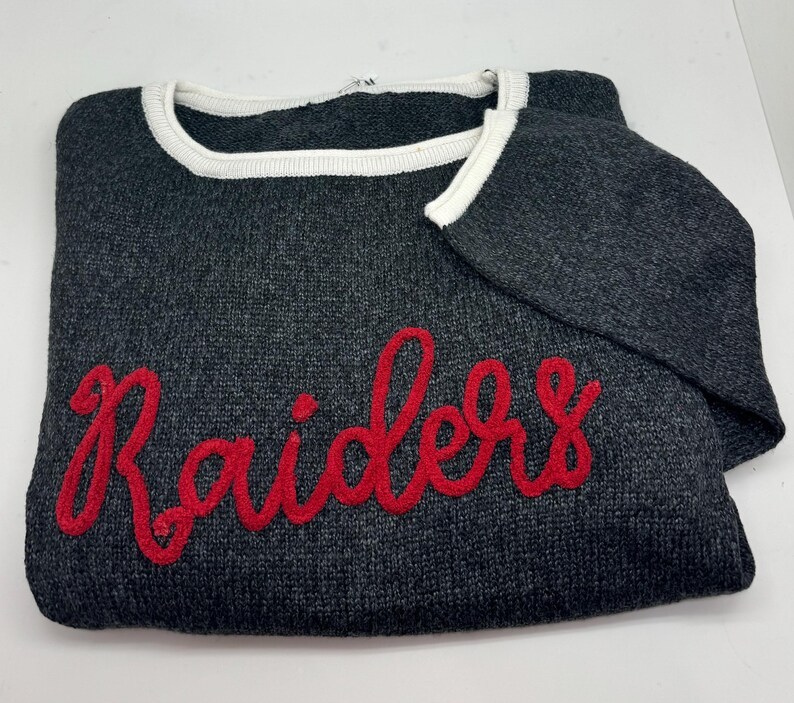 Custom-Made Plush Lettered Sweater By Our Team, Oversized Chenille Yarn Sports Sweater.