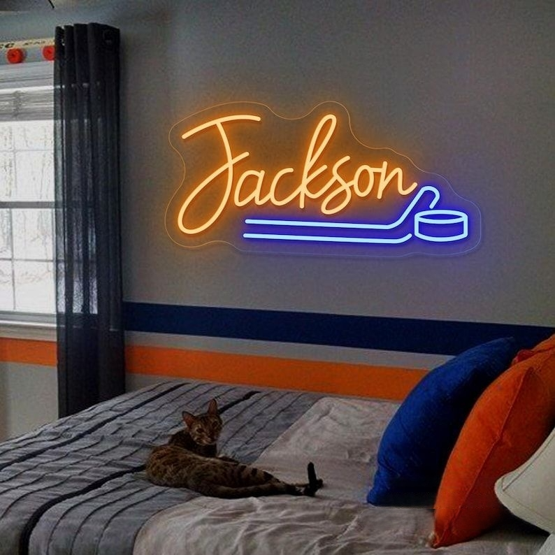Personalized Sport Name Neon Sign Custom Bedroom Name LED Neon Light