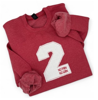 Custom Sports Number Applique Sweatshirt – Personalized Team Sweatshirt