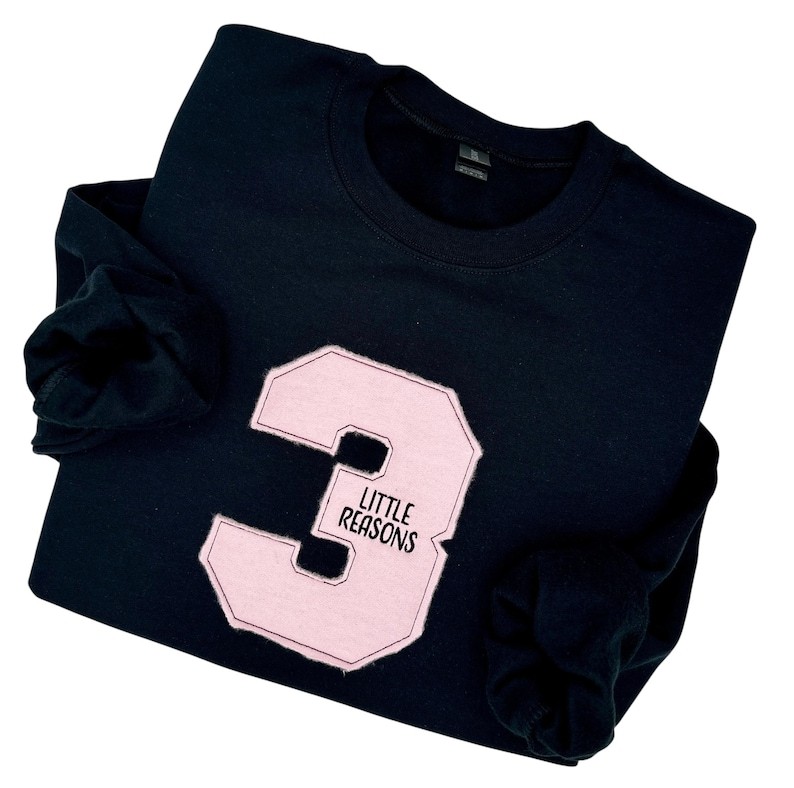 Custom Sports Number Applique Sweatshirt – Personalized Team Sweatshirt