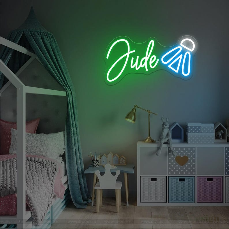 Personalized Sport Name Neon Sign Custom Bedroom Name LED Neon Light