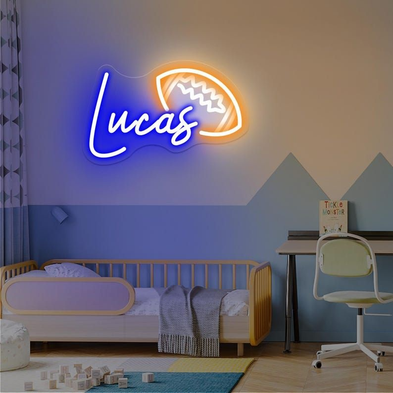 Personalized Sport Name Neon Sign Custom Bedroom Name LED Neon Light