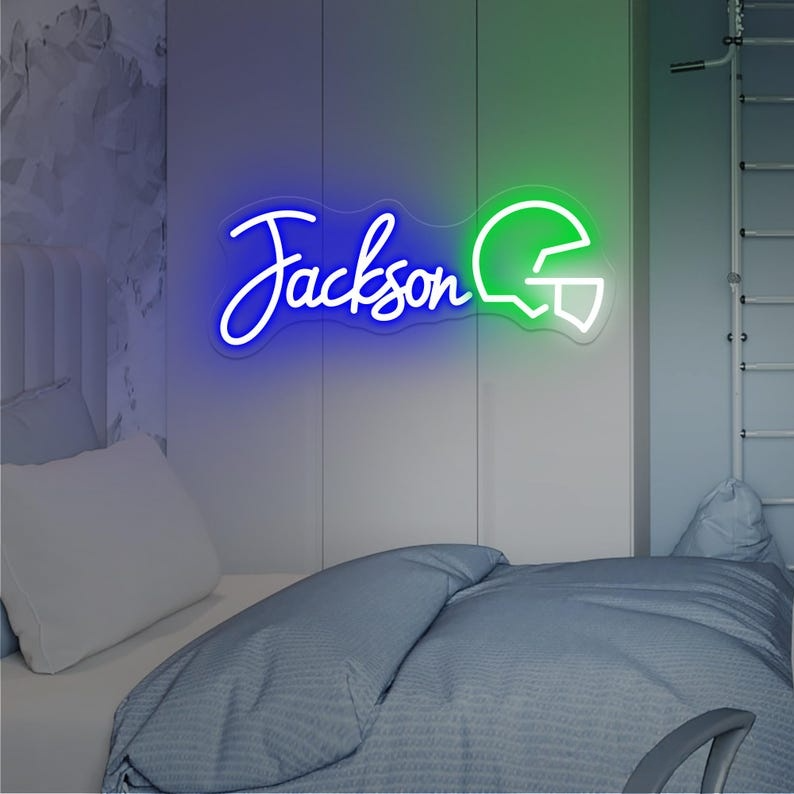 Personalized Sport Name Neon Sign Custom Bedroom Name LED Neon Light