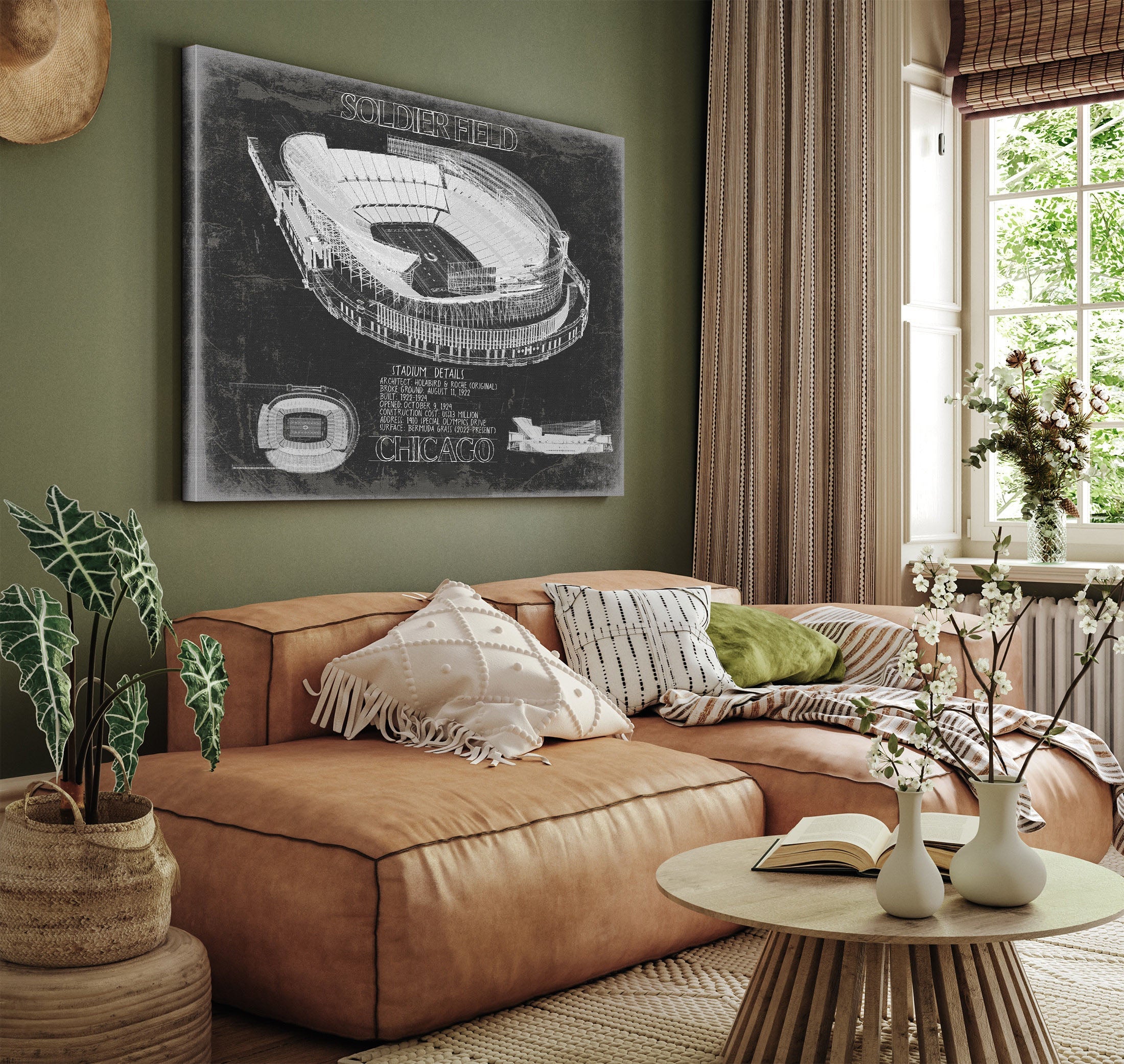Soldier Field Wall Art Stadium Print