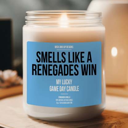 Personalized Smells like A Renegades Win Candle, Custom Arlington Renegades Gift, United Football League, Game Day Candle, Man Cave