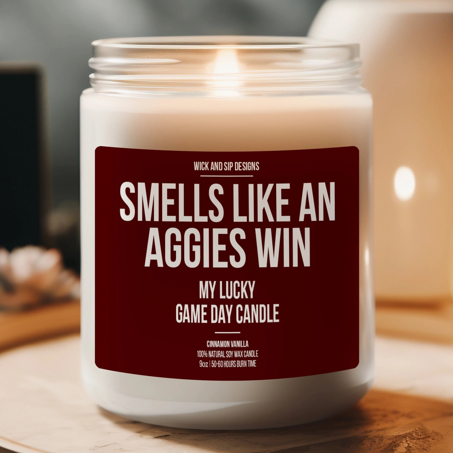 Personalized Smells like An Aggies Win Candle, Texas A&M Candle, Gift 
