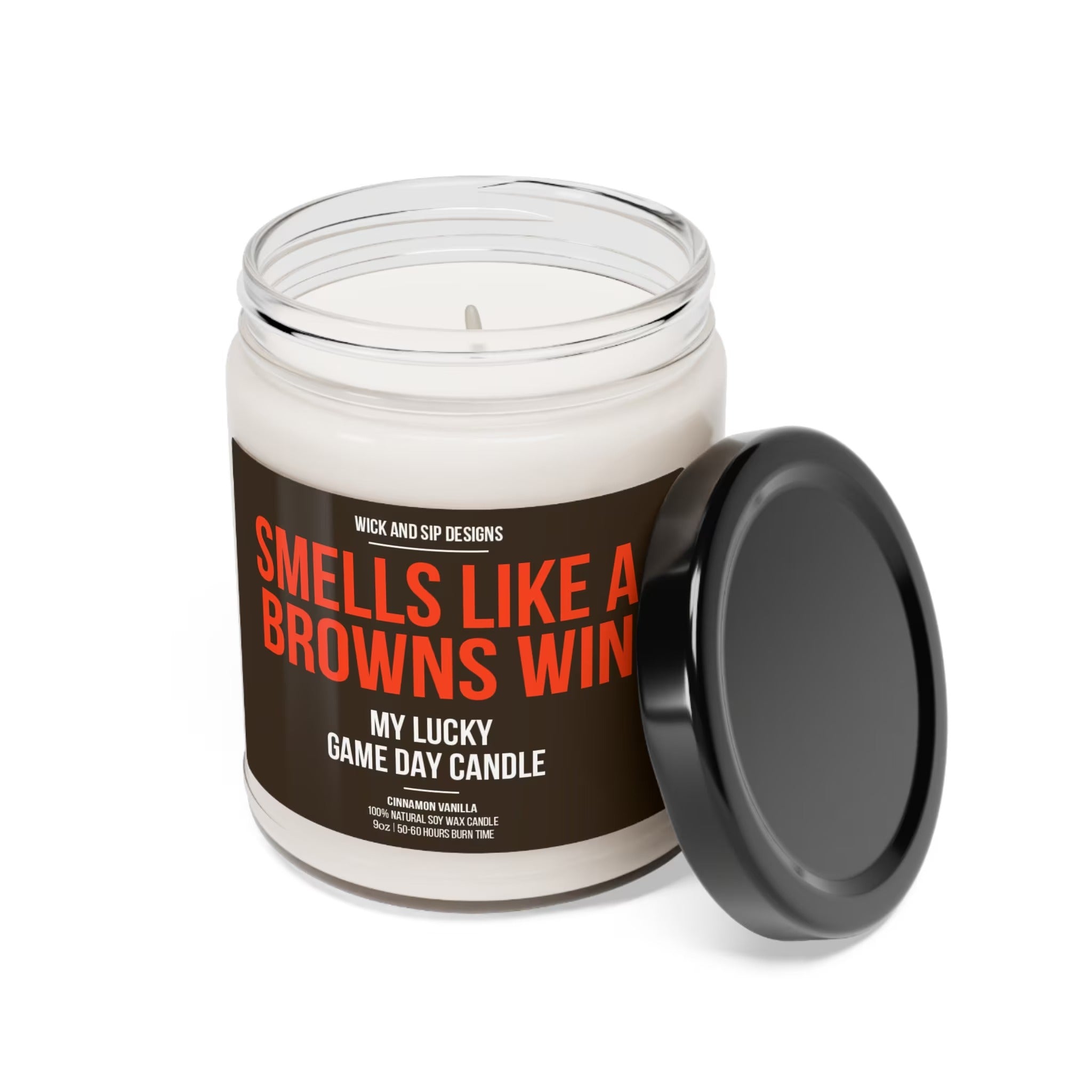 Smells like A Browns Win | Cleveland Browns My Lucky Game Day Candle | Gift for Football Fan | Gift for Browns Fan | Man Cave Decor